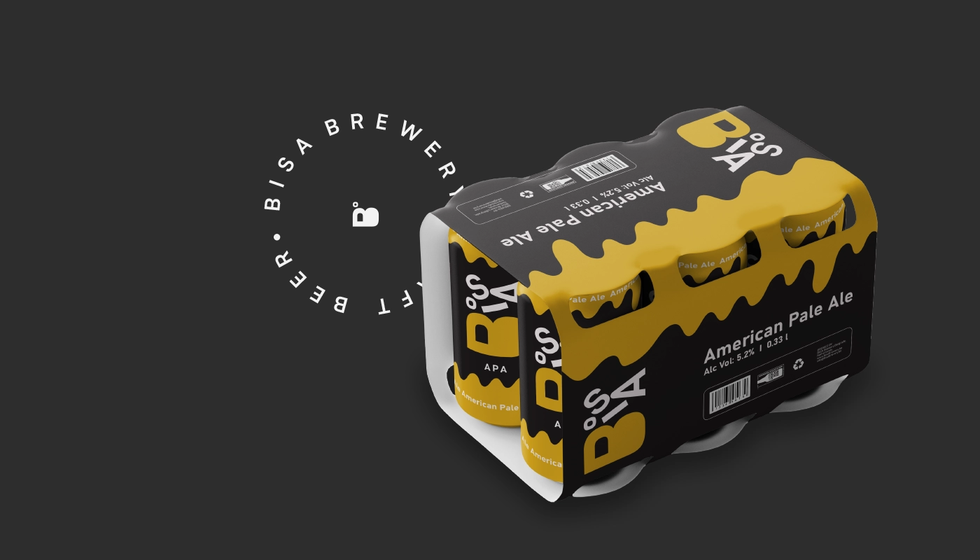 Bisa Brewery -  Can Pack, 6 Cans, Bisa APA Craft Beer - Created by Milena Stanisavljevic, Web and Graphic Designer at miletart.com