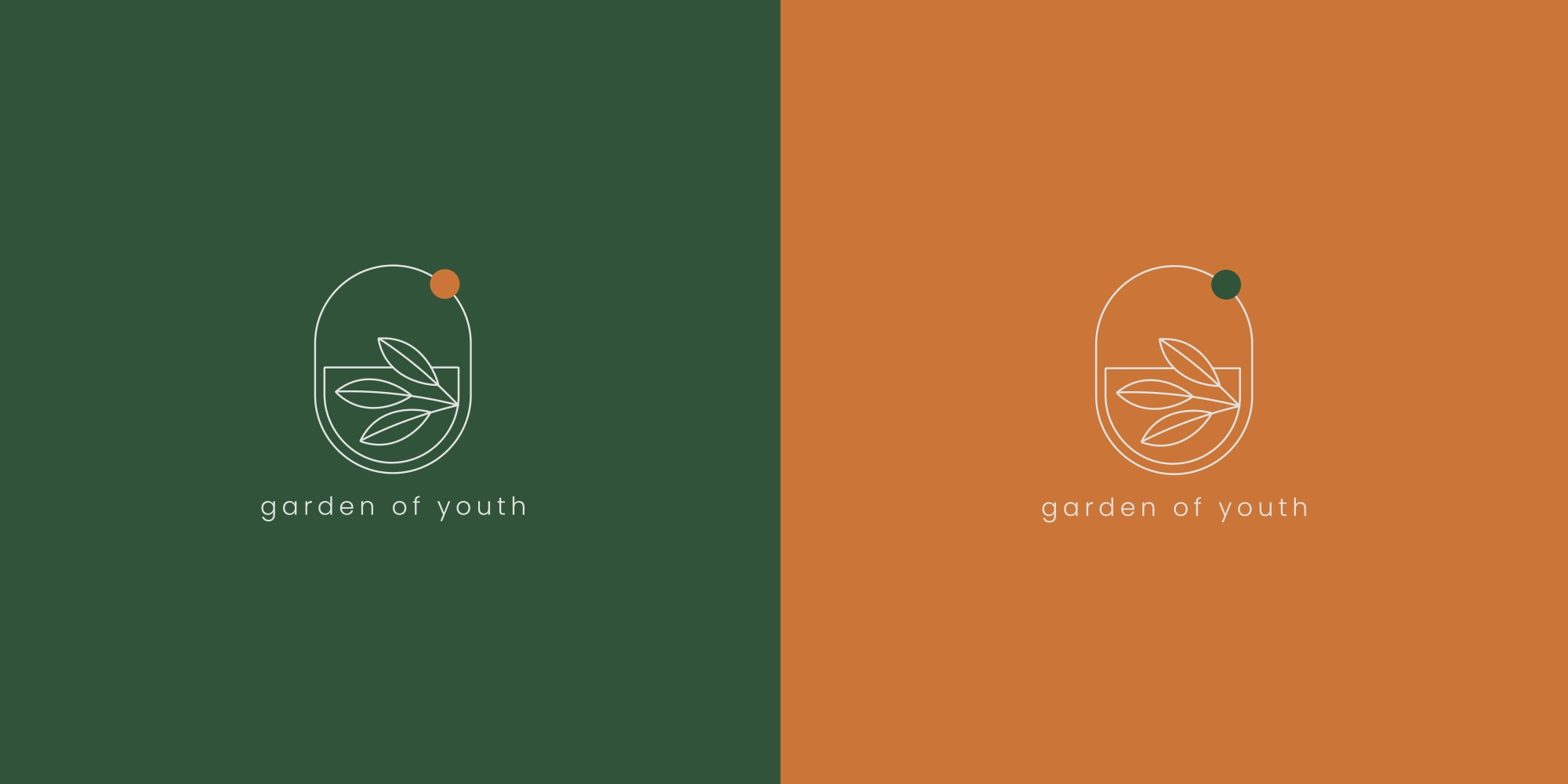 Garden of youth, logo design - Color combination. Created by Milena Stanisavljevic, Web and Graphic Designer at miletart.com