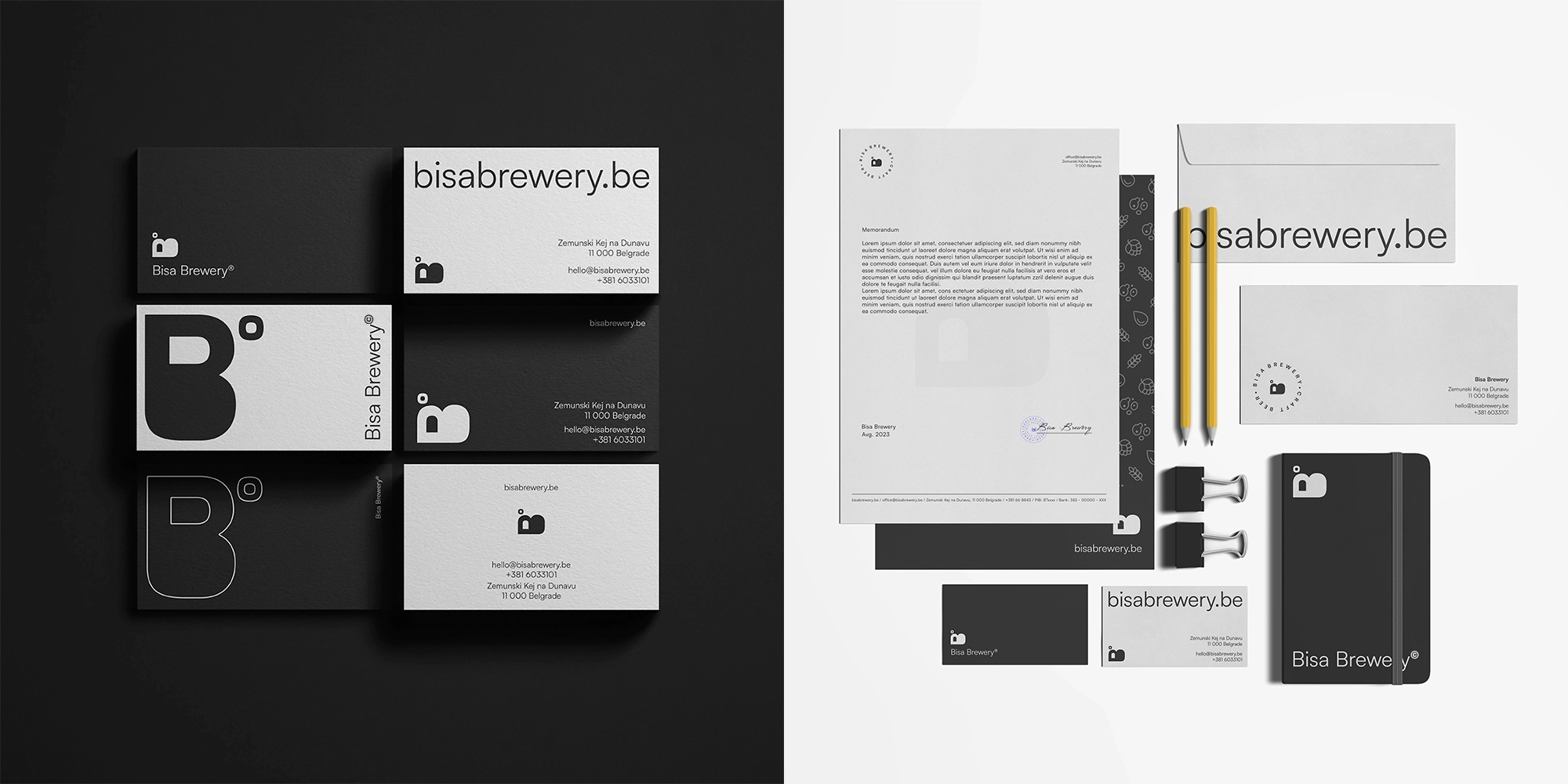 Bisa Brewery - Business Cards and Stationery design - Created by Milena Stanisavljevic, Web and Graphic Designer at miletart.com